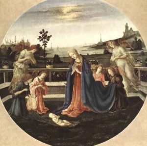 Adoration of the Child 1480-83 by Filippino Lippi