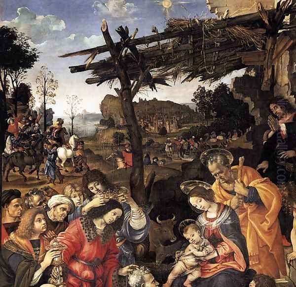 Adoration of the Magi (detail-1) 1496 by Filippino Lippi