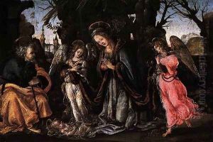 The Nativity with Two Angels c. 1490 by Filippino Lippi