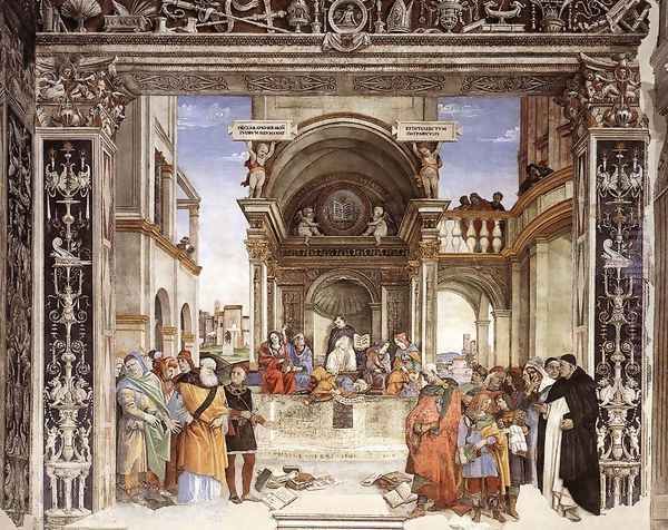 Triumph of St Thomas Aquinas over the Heretics 1489-91 by Filippino Lippi