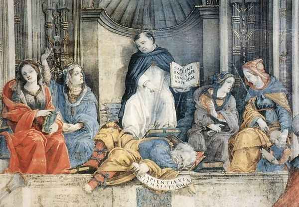 Triumph of St Thomas Aquinas over the Heretics (detail-2) 1489-91 - view 1