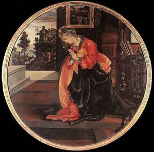 Virgin from the Annunciation by Filippino Lippi