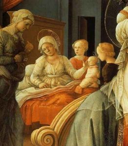Madonna with the Child and Scenes from the Life of St Anne (detail) by Filippino Lippi