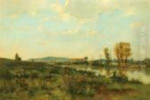 Sommertag Am Ufer Der Oise
