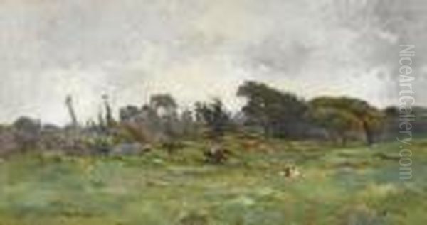 Weidelandschaft Mit Kuhen - view 1