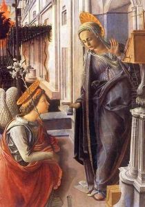 Annunciation (detail) 4 by Filippino Lippi