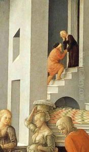 Madonna with the Child and Scenes from the Life of St Anne (detail) 3 by Filippino Lippi