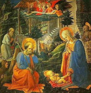 The Adoration with SS Joseph Jerome Mary Magdalen and Ilarion