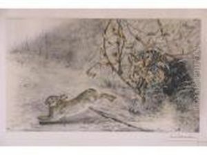 Lievre Et Chien by Leon Danchin