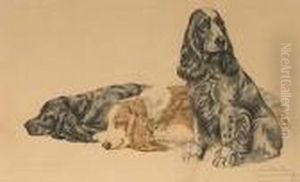 Tres Cocker Spaniels by Leon Danchin
