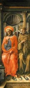 Madonna Enthroned with Saints (detail) 3 by Filippino Lippi