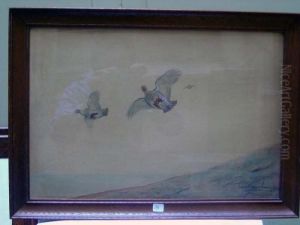< Vol De Perdrix >, Aquarelle