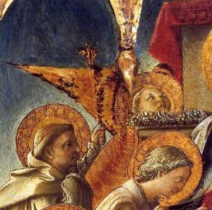 Madonna and Child Enthroned with Saints (detail) by Filippino Lippi