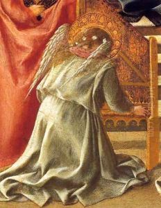 Madonna and Child Enthroned with Saints (detail) 2 by Filippino Lippi