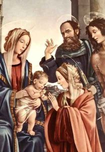 The Marriage of St Catherine (detail) by Filippino Lippi