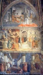 View of the left wall of the main chapel