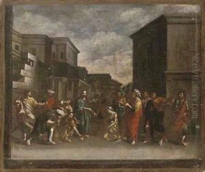 Christ and the woman taken in adultry by Filippino Lippi