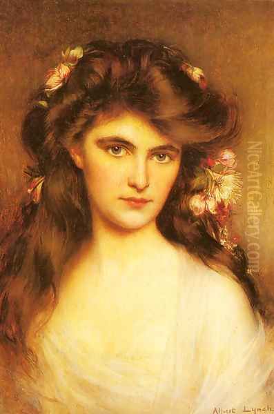 A Young Beauty With Flowers In Her Hair - view 1