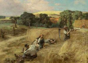 A Rest from the Harvest by Leon Augustin Lhermitte