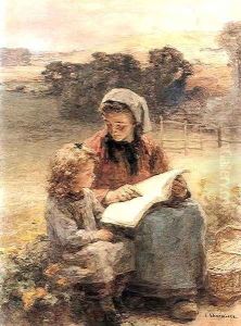 La Leçon de Lecture (The Reading Lesson) by Leon Augustin Lhermitte
