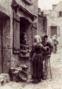 Breton Peasants Buying Fruit At Landerneau Breton Peasants Buying Fruit At Landerneau