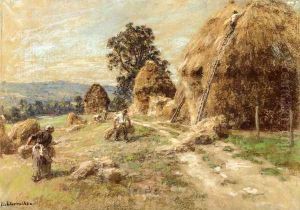 Haystacks by Leon Augustin Lhermitte