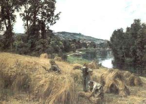 La Moisson pres de la Marne (The Harvest by the Marne) by Leon Augustin Lhermitte
