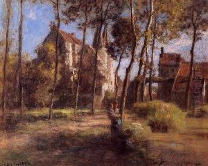 The Chateau d'Armentieres sur Ourcq by Leon Augustin Lhermitte