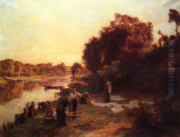 Washerwoman on the Banks of the Marne - view 1