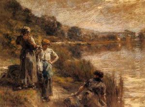 Washerwomen on the Banks of the Marne by Leon Augustin Lhermitte