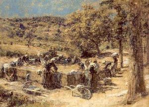 Lavandieres en Provence by Leon Augustin Lhermitte