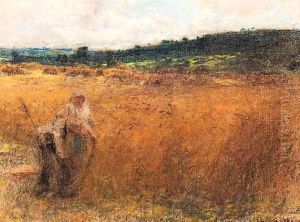 Moissonneurs dans un champs by Leon Augustin Lhermitte