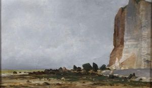 La Cote Rocheuse A Fecamp by Charles-Francois Daubigny