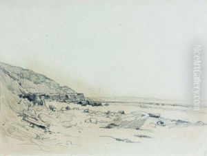 Vue De Villerville by Charles-Francois Daubigny