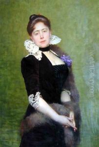 Portrait Of A Lady by Jules Joseph Lefebvre
