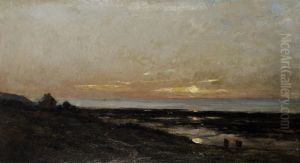 Maree Basse A Villerville by Charles-Francois Daubigny