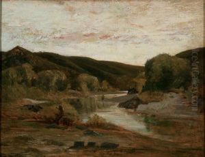 A River In The Hills by Charles-Francois Daubigny
