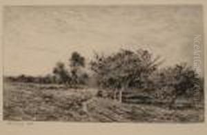 Pommiers A Auvers by Charles-Francois Daubigny