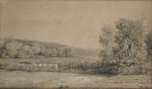 Paysage Au Muret by Charles-Francois Daubigny