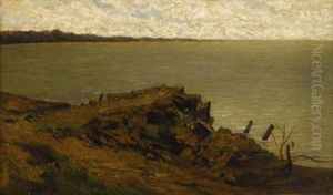 Inlet Off The Coast Of Villerville by Charles-Francois Daubigny