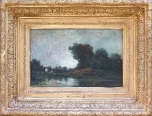 Paysage A L'etang Etchaumiere by Charles-Francois Daubigny