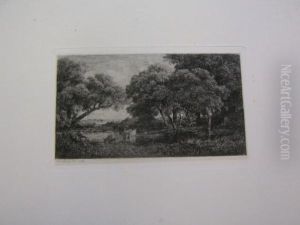 Les Vaches Au Marais by Charles-Francois Daubigny