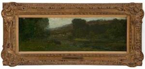 L'abreuvoir by Charles-Francois Daubigny