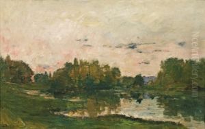 L'ile De Vaux, Pres D'auvers-sur-oise by Charles-Francois Daubigny