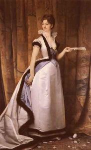 Portrait Of A Woman by Jules Joseph Lefebvre