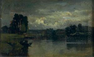 Boating On The Lake by Charles-Francois Daubigny
