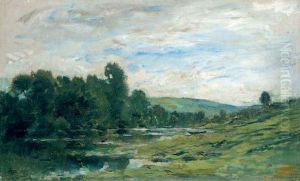 Bord De Riviere by Charles-Francois Daubigny