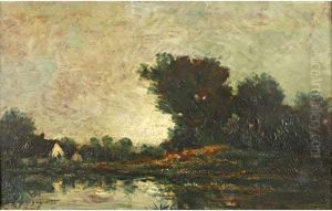 Le Moulin De Gilieu by Charles-Francois Daubigny