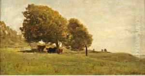 Paturage A Villerville by Charles-Francois Daubigny