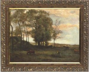 The Last Light Of The Day by Charles-Francois Daubigny